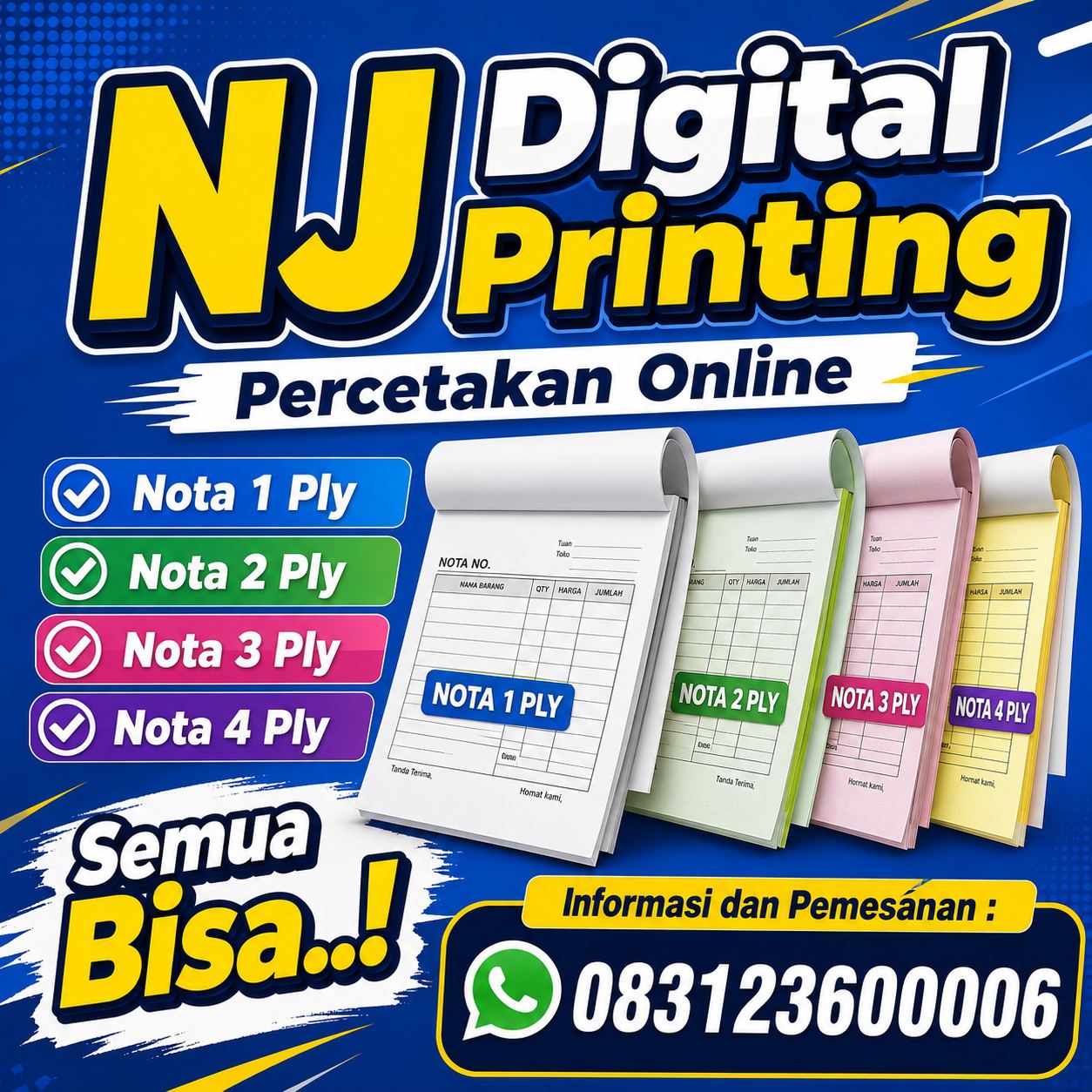 Foto iklan PERCETAKAN ONLINE CUKUP PESAN VIA WA 3