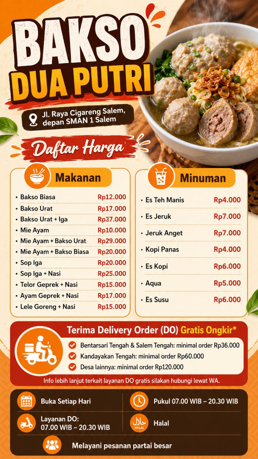 Foto iklan Bakso Dua Putri 1